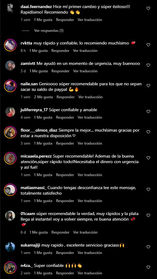 reseñas de instagram